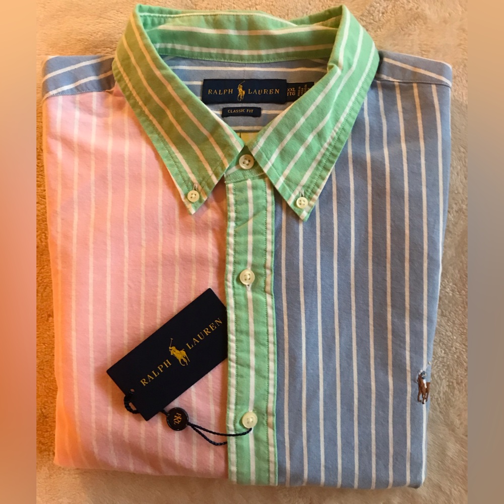 Ralph Lauren Nantucket Striped Button Down Oxford Shirt